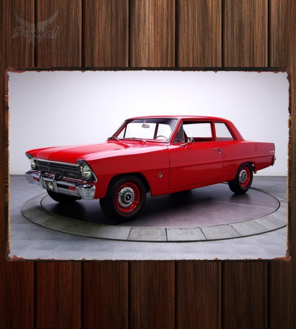 Металлическая табличка Chevrolet Chevy II 100 2-door Coupe Металлическая табличка Chevrolet Chevy II 100 2-door Coupe